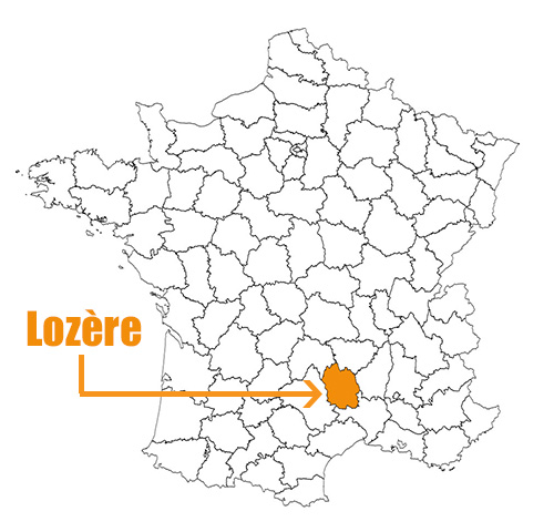 carte france lozere carte de la Lozère